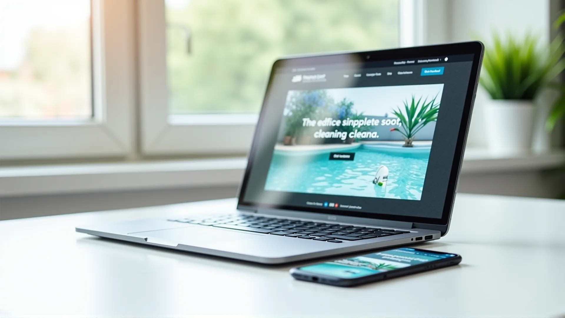 Professionelle Website für Teichreiniger